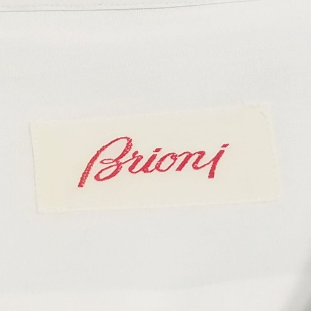 NWT Brioni Dress Shirt Men's Size 43 17 White 100% Cotton Long Sleeve  New w/Tag - Picture 4 of 7